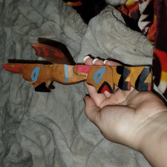 Homemade Carved and painted Native American Totem Pole - Picture 3 of 4